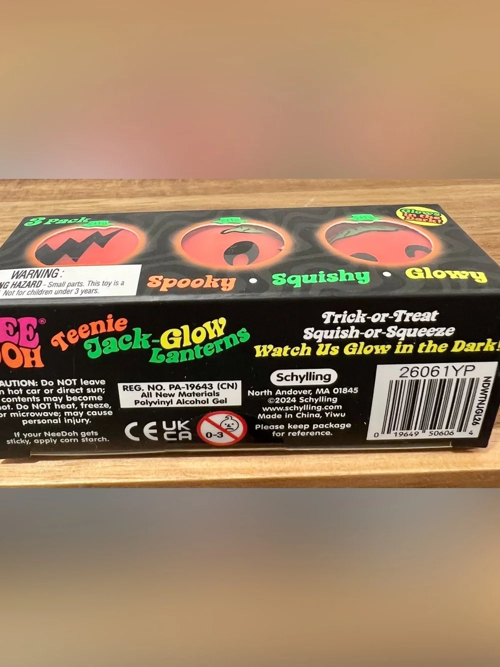Teenie Jack-Glow Lanterns - Orange Glow Squishy 3-Pack